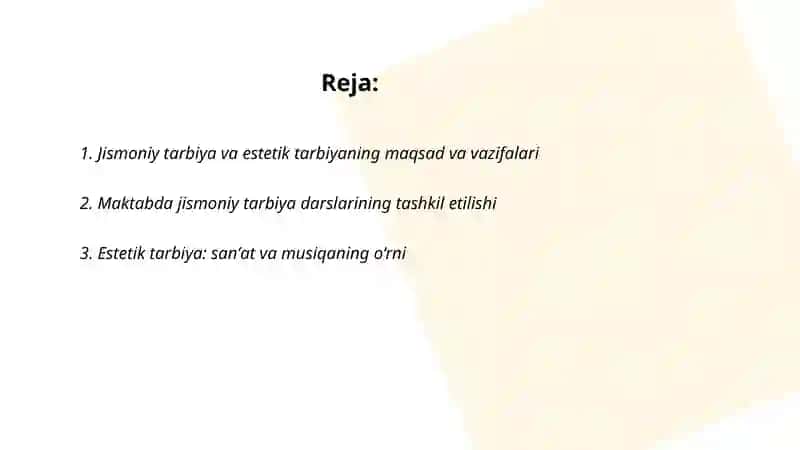 Jismoniy tarbiya va estetik tarbiya 2