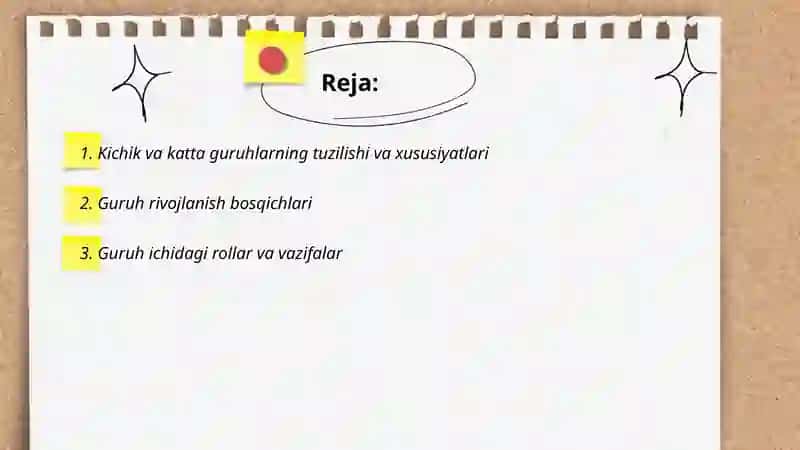 Kichik va katta guruhlar psixologiyasi 2