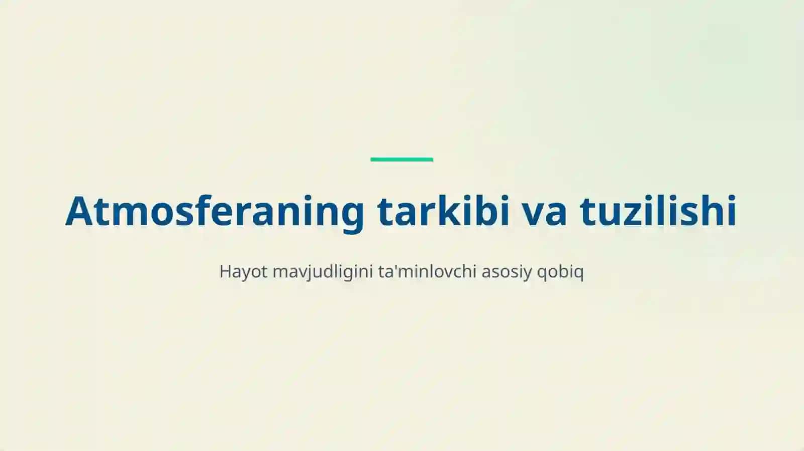 Atmosfera ifloslanishining asosiy manbalari va ularning ta’siri 2