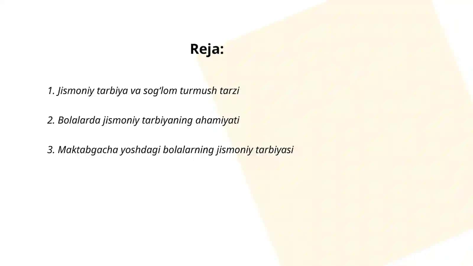 Jismoniy tarbiyla haqida 2