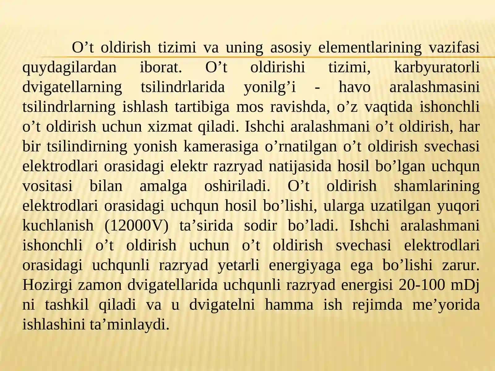O‘t oldirish tizimlari 2