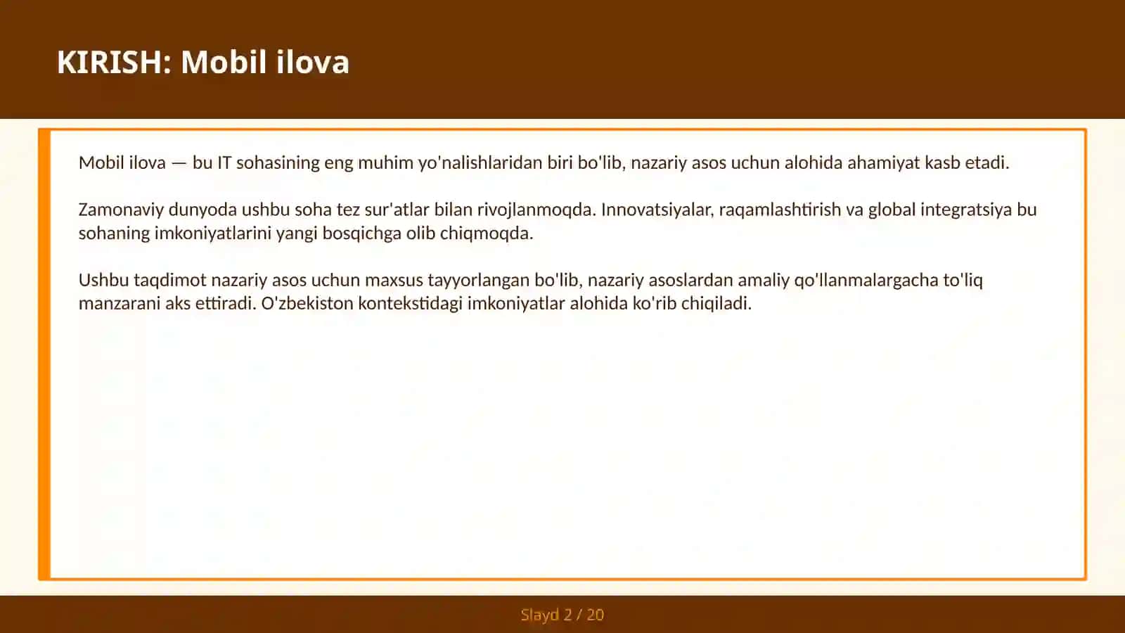 Mobil ilova 2