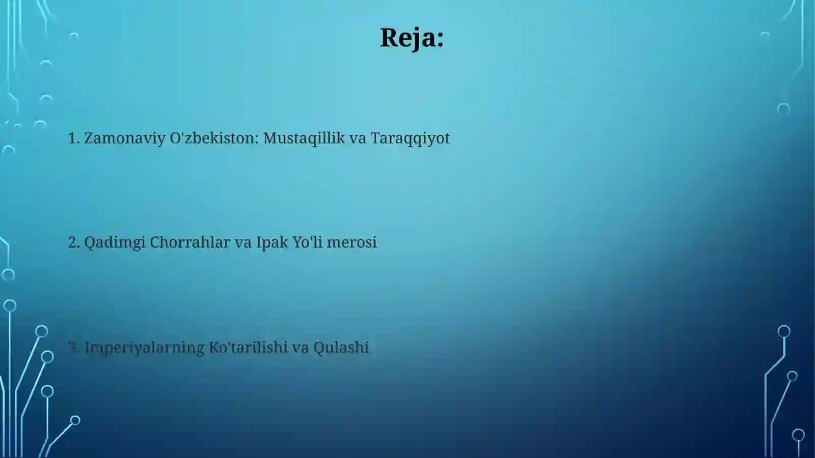 Zamonaviy O'zbekiston: Mustaqillik va Taraqqiyot 2