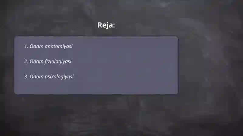 Odami anatomiyasi 2