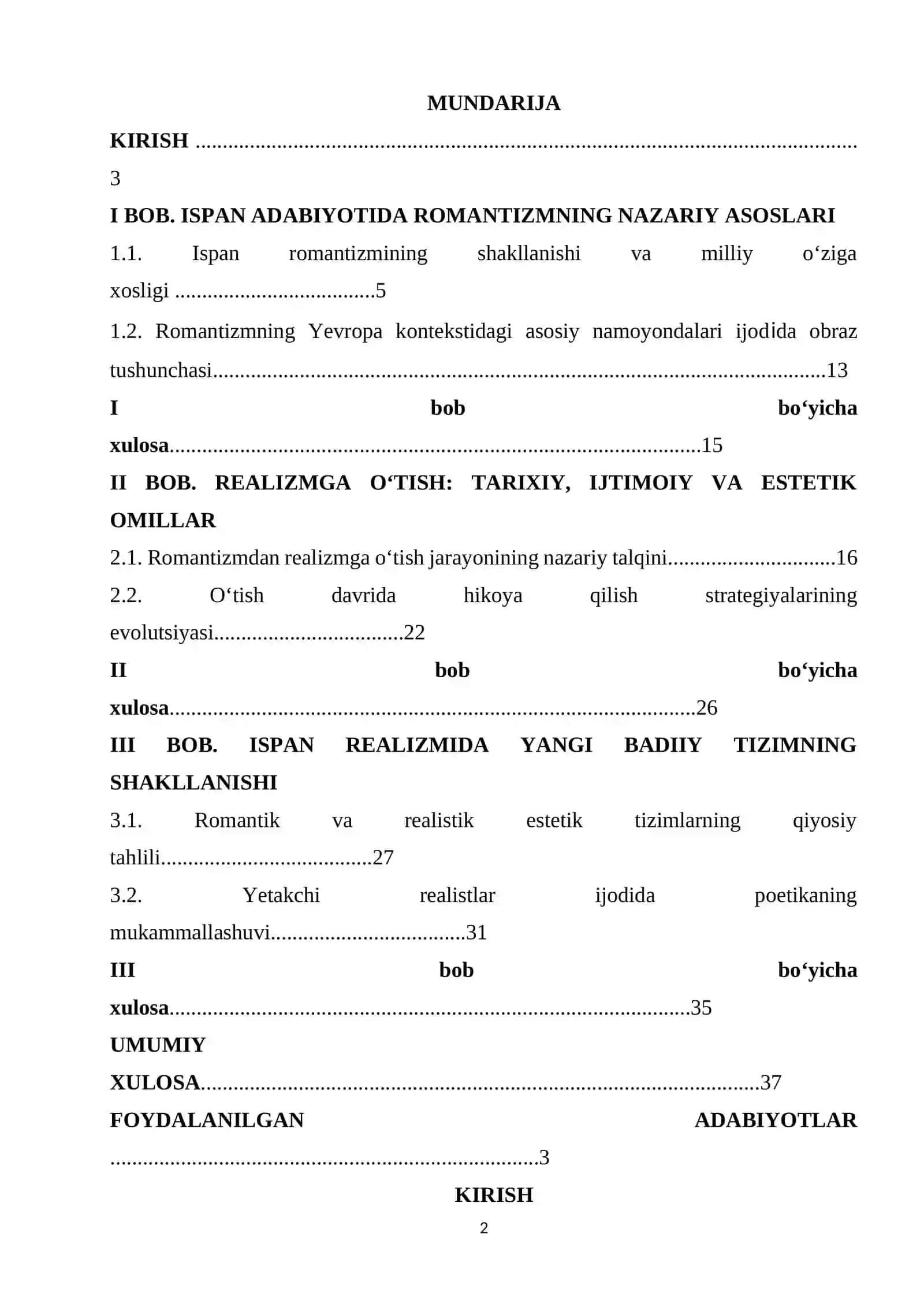 ISPAN ADABIYOTIDA ROMANTIZMDAN REALIZMIGA OʻTISHNING BADIIY XUSUSIYATLARI 2