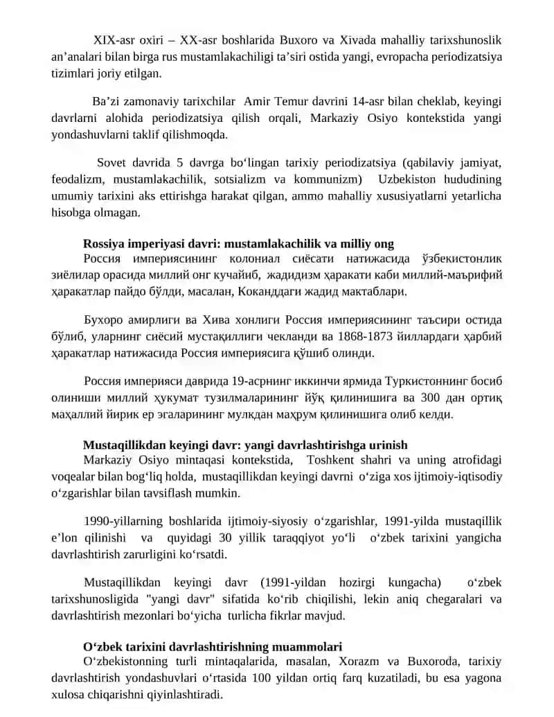 Buxoro amirligi va Xiva xonligi: parallel tarixlar 2