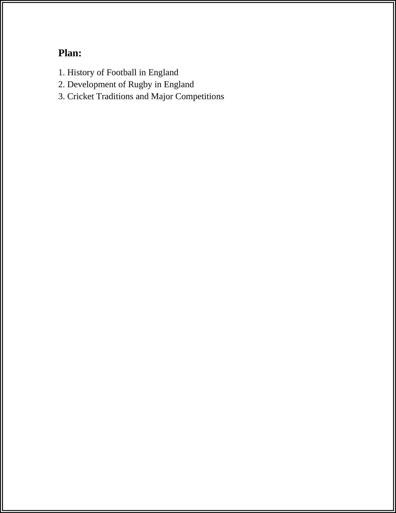 SPORT IN ENGLAND 2