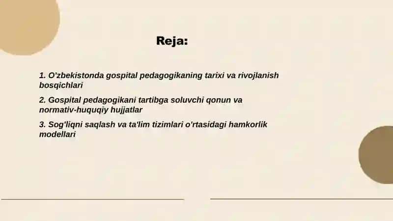 O'zbekiston Respublikasida Gospital pedagogikaning rivojlanishi 2