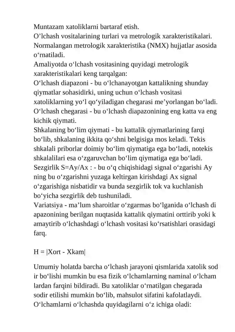 SISTEMATIK XATOLIKLARNI BARTARAF QILISH USULLARI 2