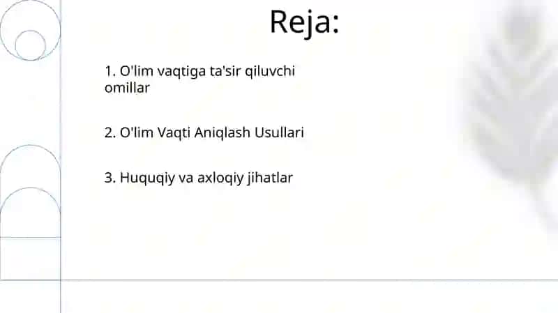 O'lim vaqtini aniqlash 2