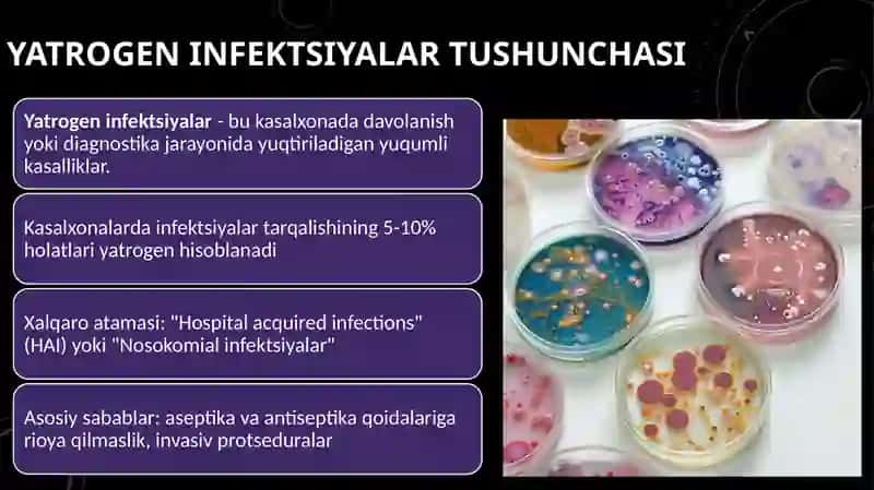 Kasalxona ichida tarqaluvchi (yatrogen) yuqumli kasalliklar. 2
