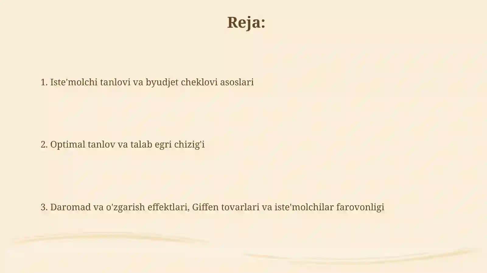 Iste'molchi tanlovi va byudjet cheklanganligi 2