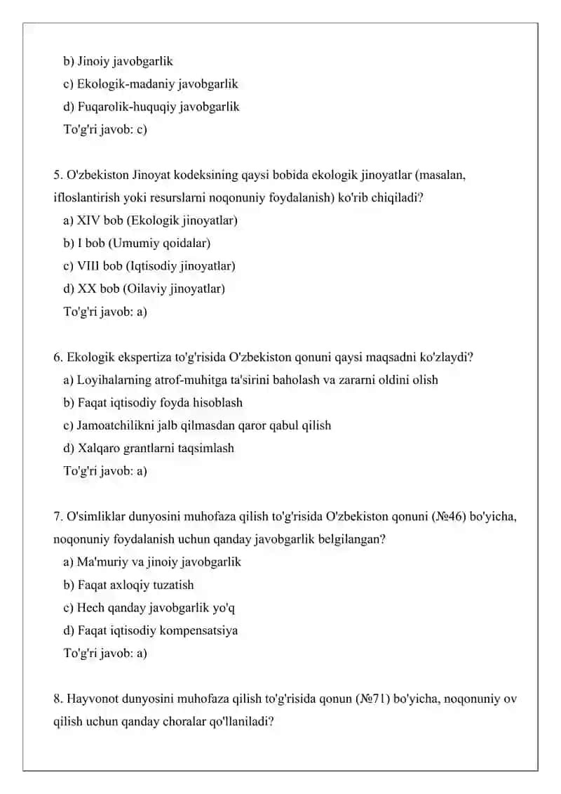Ekologik-huquqiy javobgarlik 2