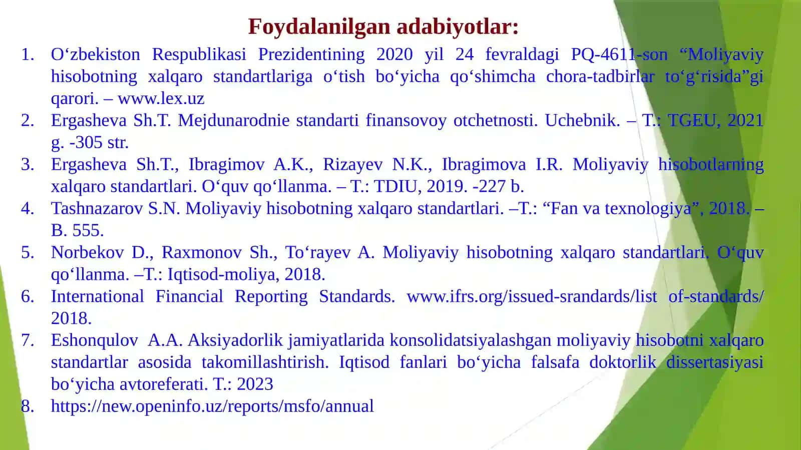 KONSOLIDАTSIYALАSHGАN MOLIYAVIY HISOBOT 2