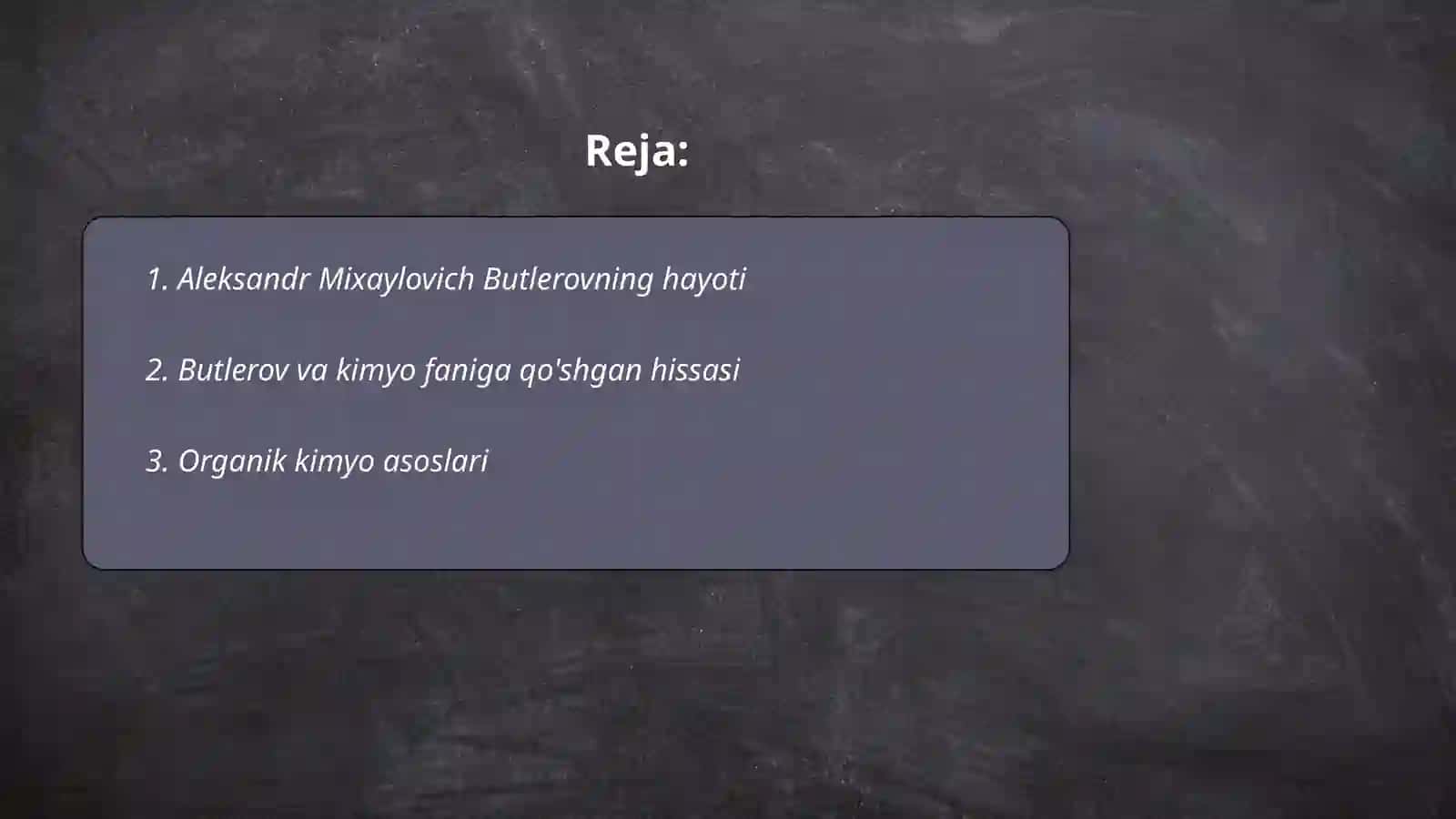 Aleksandr Mixaylovich Butlerovning hayoti 2