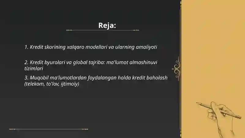 Kreditga layoqatligini baholash 2