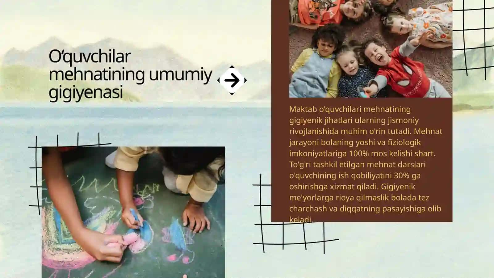 Maktab o'quvchilari mehnatining gigiyenik jihatlari 2