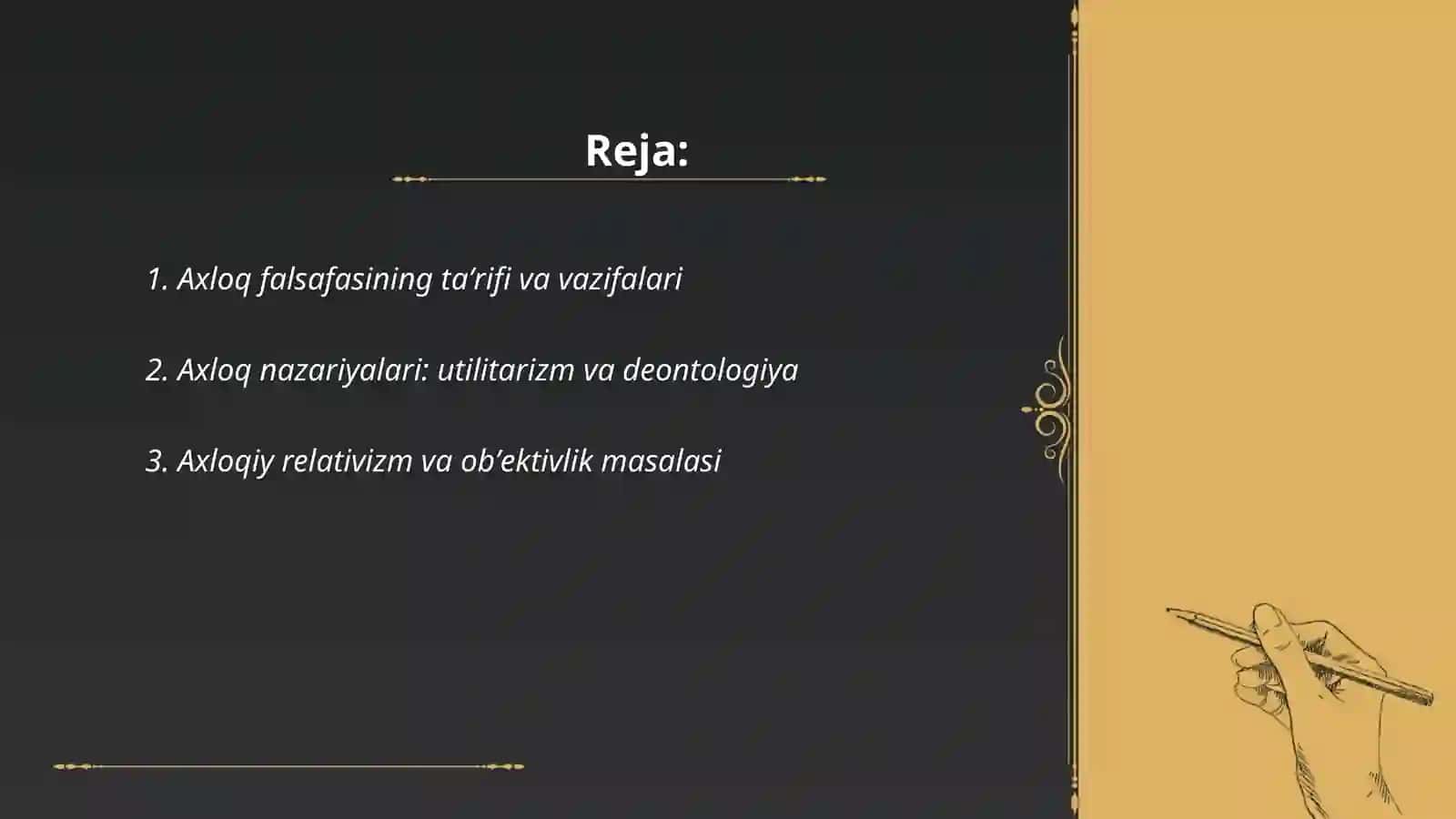 Axloq falsafasi 2