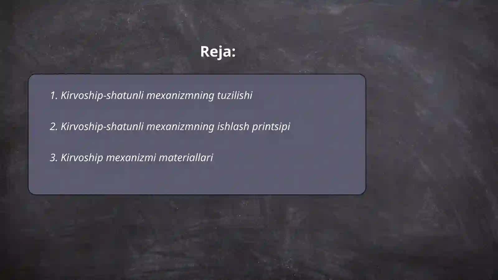 Kirvoship shatunli mehanizim 2
