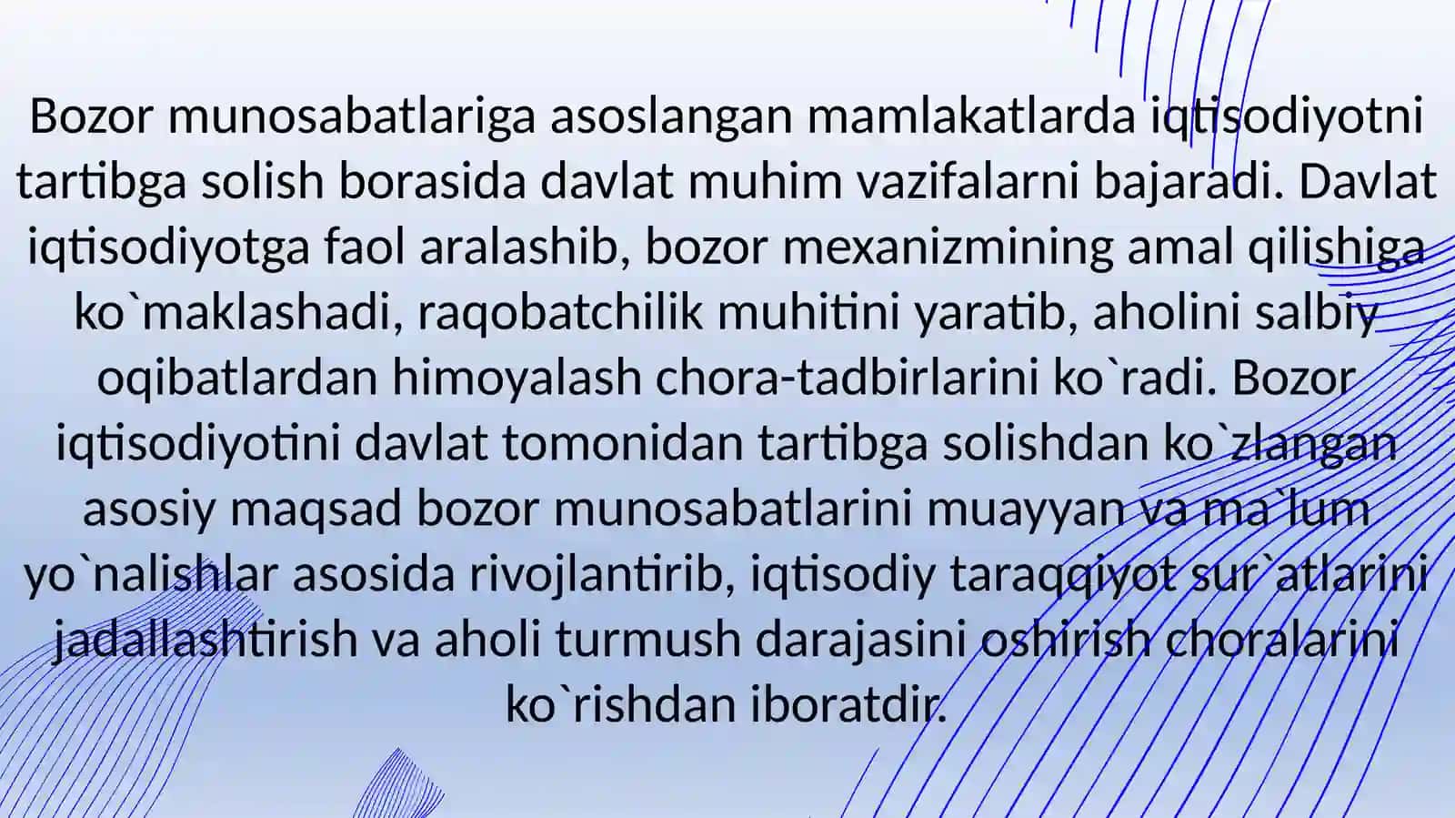 Davlatning iqtisodiyotga ta'siri 2