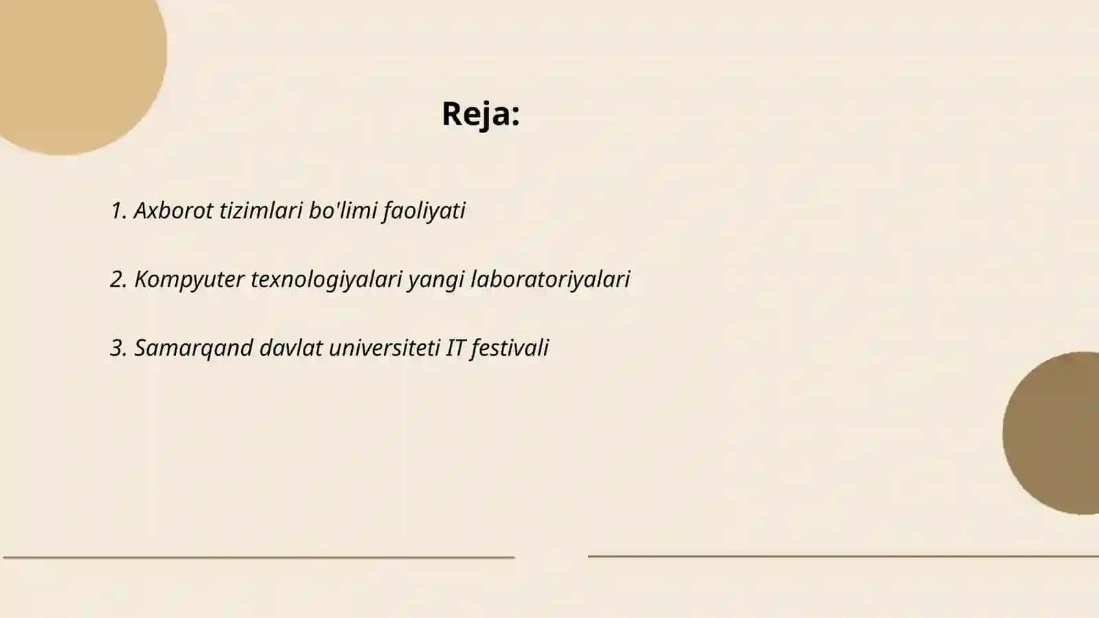 Kopyuter texnologiyalari va axborot tizimlari fakulteti 2