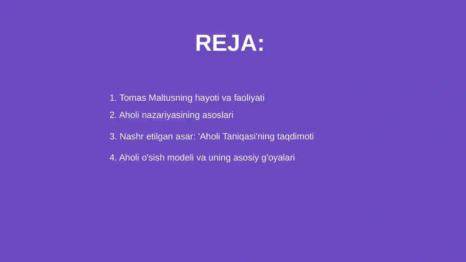 Tomas Maltusning aholi tog'risidagi nazariyasi 2