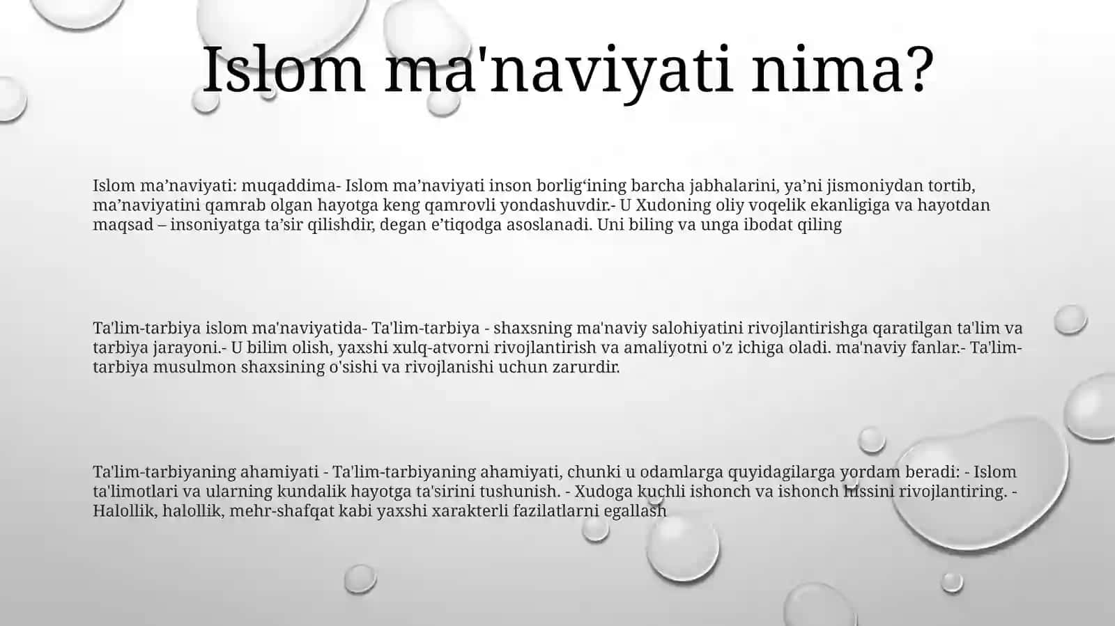 Islom Ma'Naviyatida Ta'Lim-Tarbiya 2