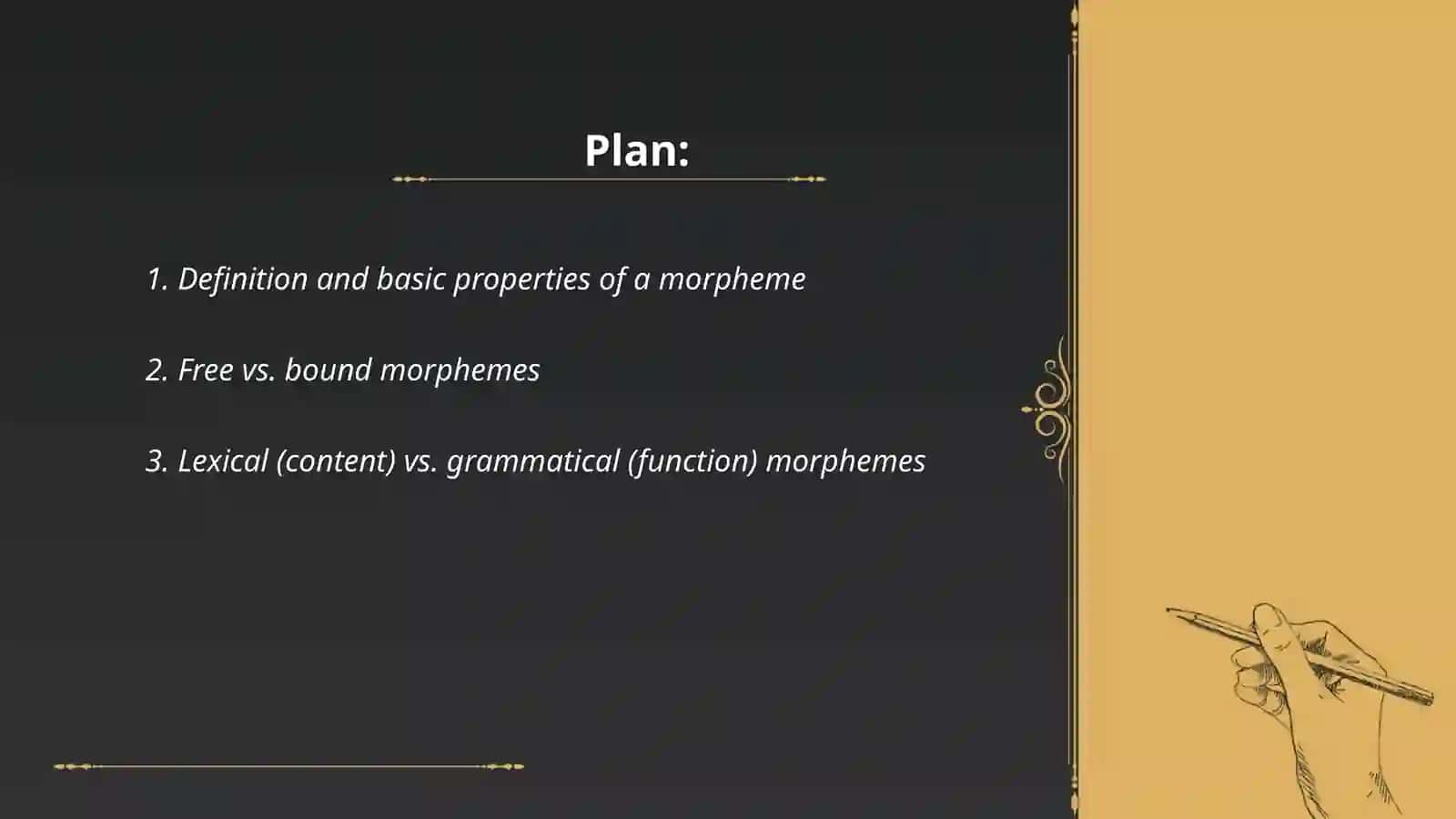 The notion of morpheme 2