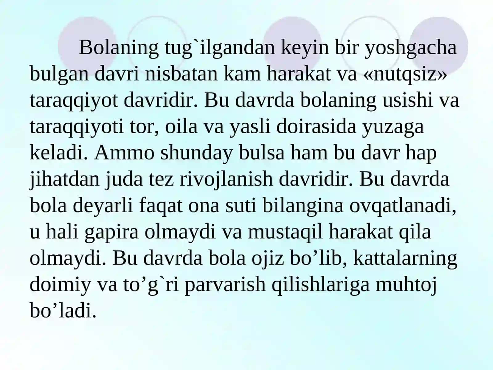 Go’daklik davri 2