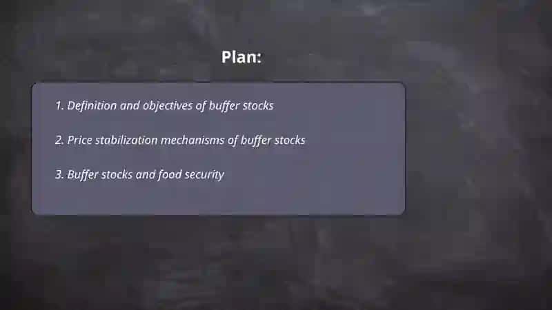Buffer stocks 2