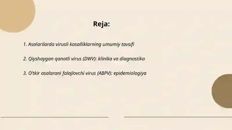 Asalarilarning virusli kasalliklari 2
