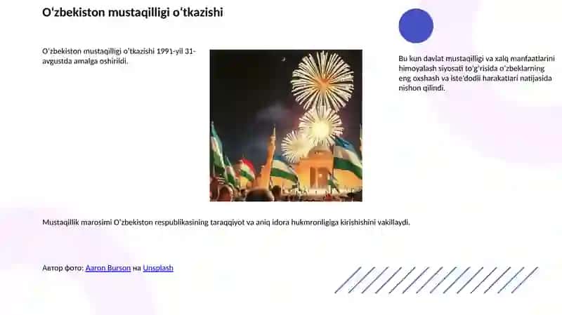 O‘zbekiston mustaqilligi: davlatning shakllanishi va Konstitutsiya 2