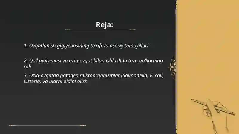 Ovqatlanish gigiyenasi 2