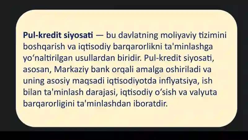 Pul-kredit siyosati 2