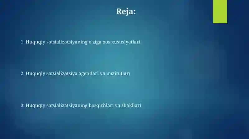 Huquqiy sotsializatsiya 2