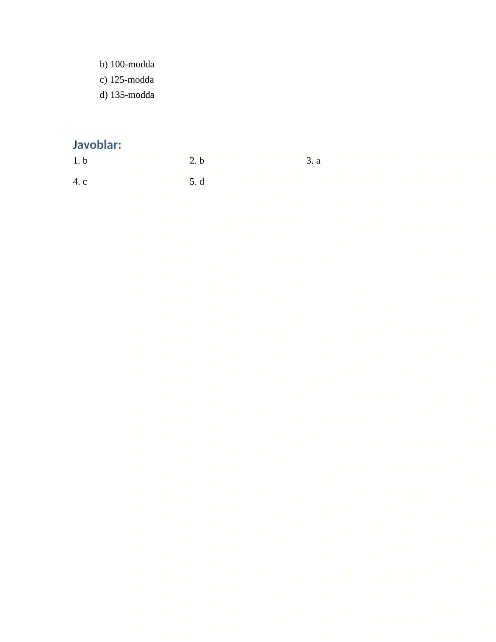 Soliq kodeksning 85-135 moddalari bo’yicha 2