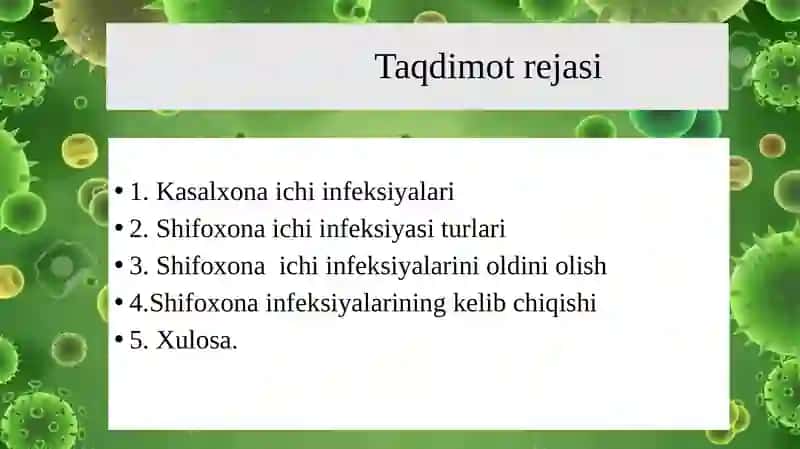 Kasalxona ichida tarqaluvchi (yatrogen) yuqumli kasalliklar qo‘zg‘atuvchilari va ularni laboratoriya tashxislari 2