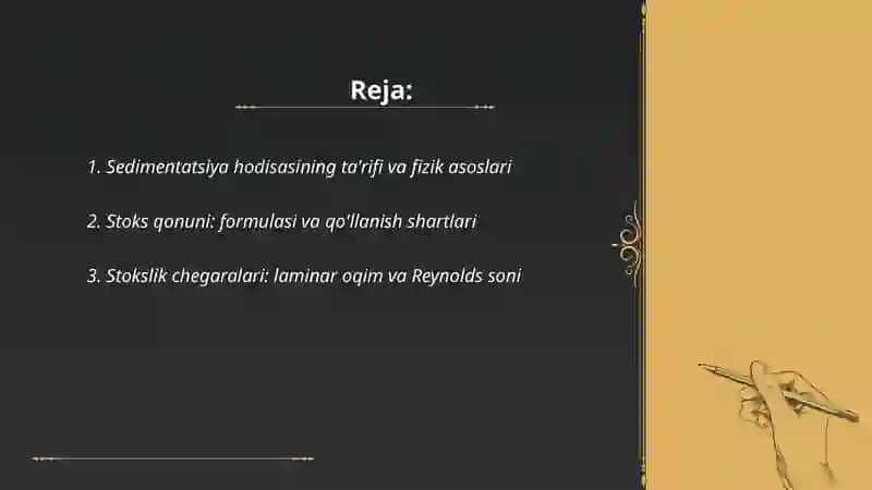 Sedimentatsiya hodisasi 2