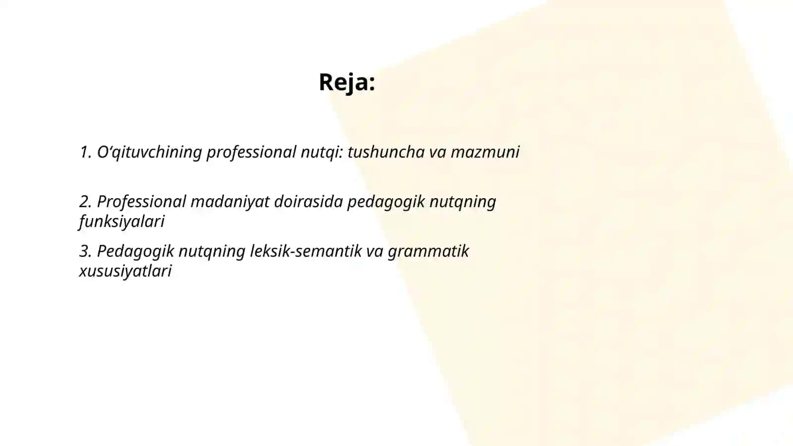 Oʻqituvchining Professional Nutqi 2