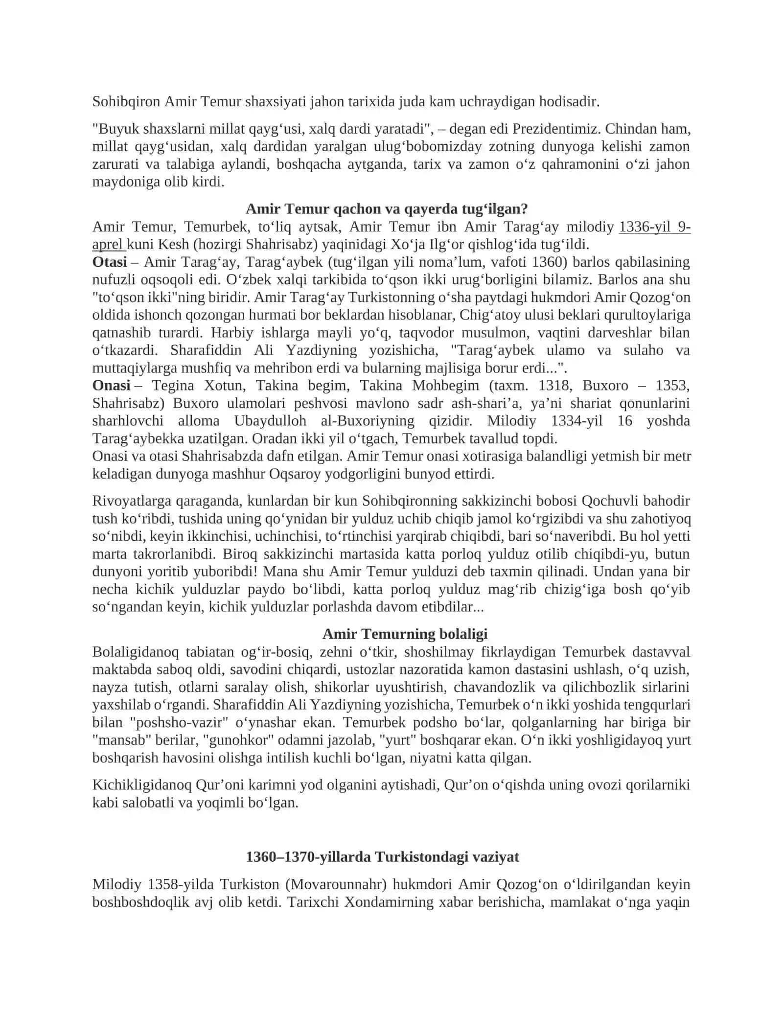 Amir Temur haqida 2