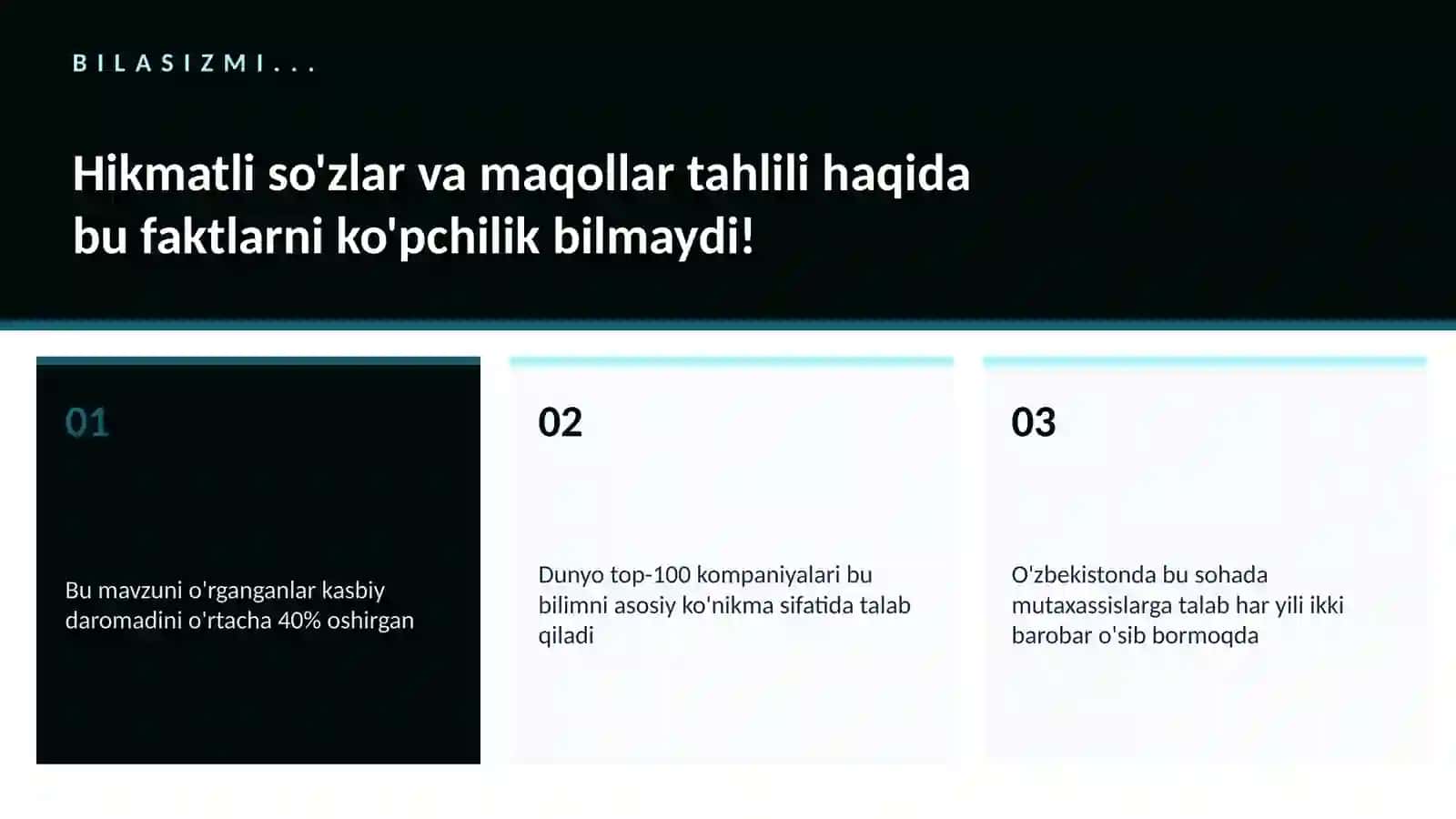 Hikmatli so'zlar va maqollar tahlili 2