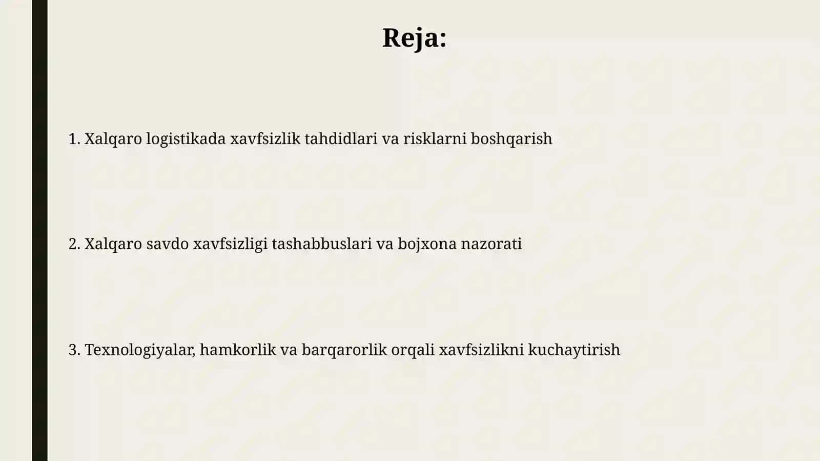 Xalqaro logistikada xavfsizlik 2