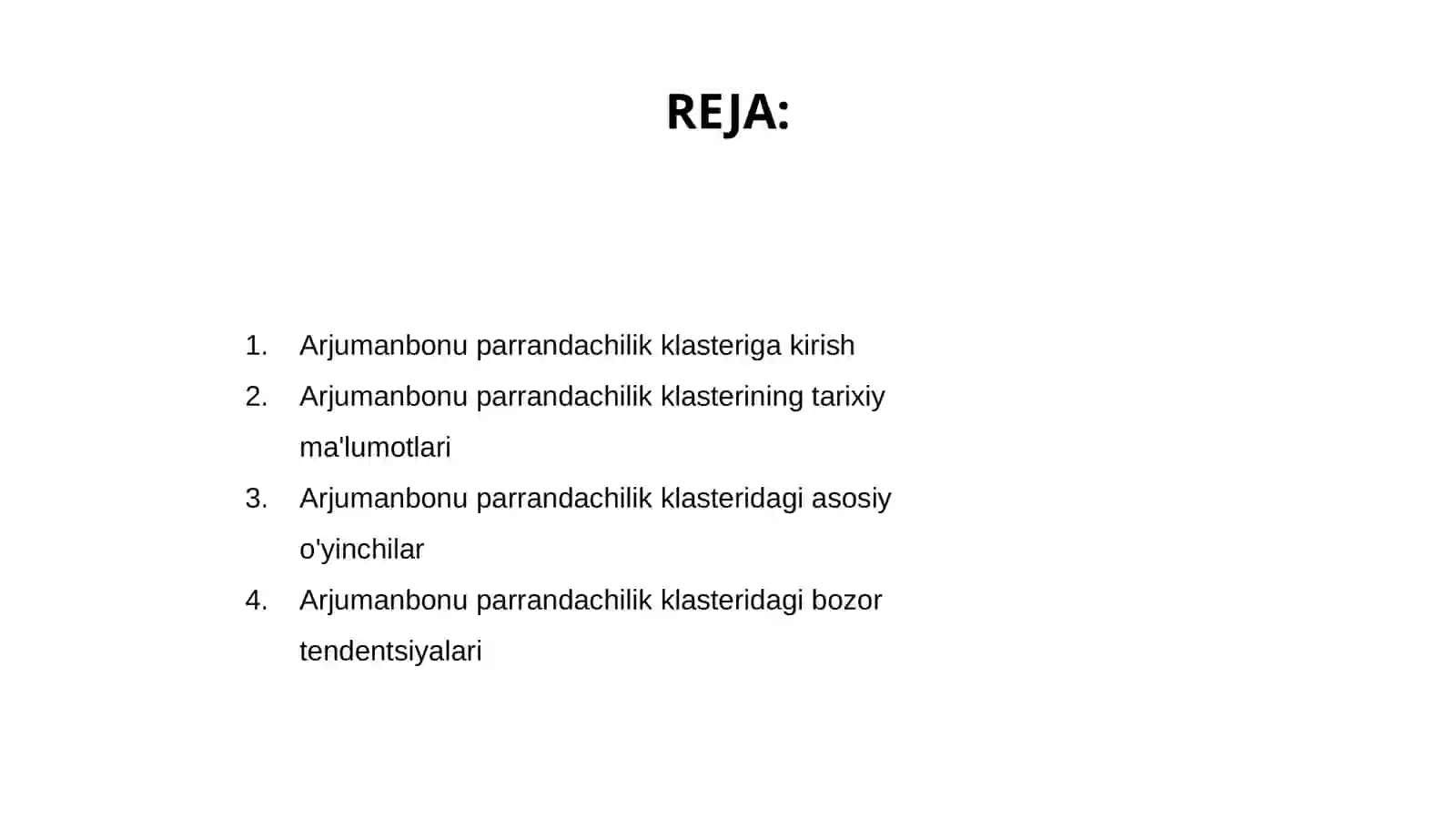Arjumanbonu parrandachilik klasteri 2