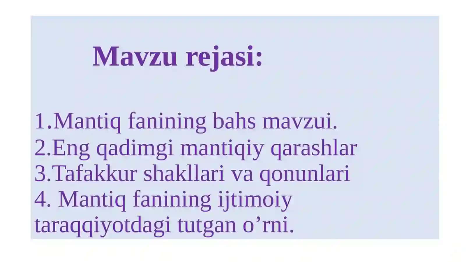 Falsafada mantiqning oʼrni 2