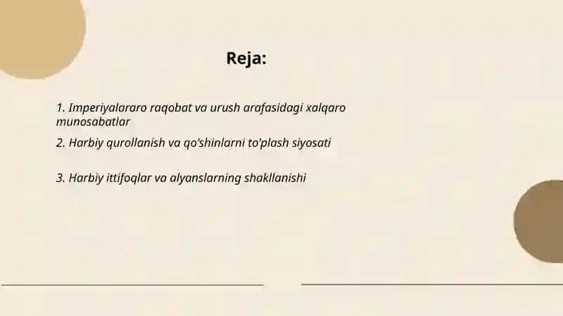 Xalqaro munosabatlar urush arafasida 2