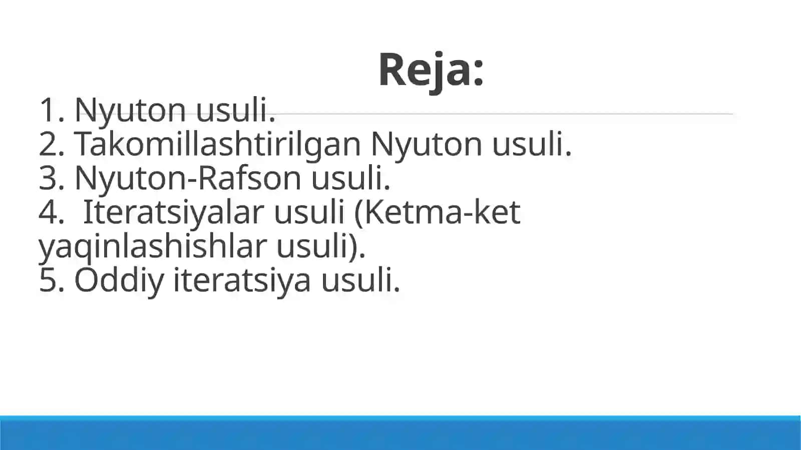 Chiziqsiz tenglamalar sistemasiniyеchishning iteratsion usullari 2