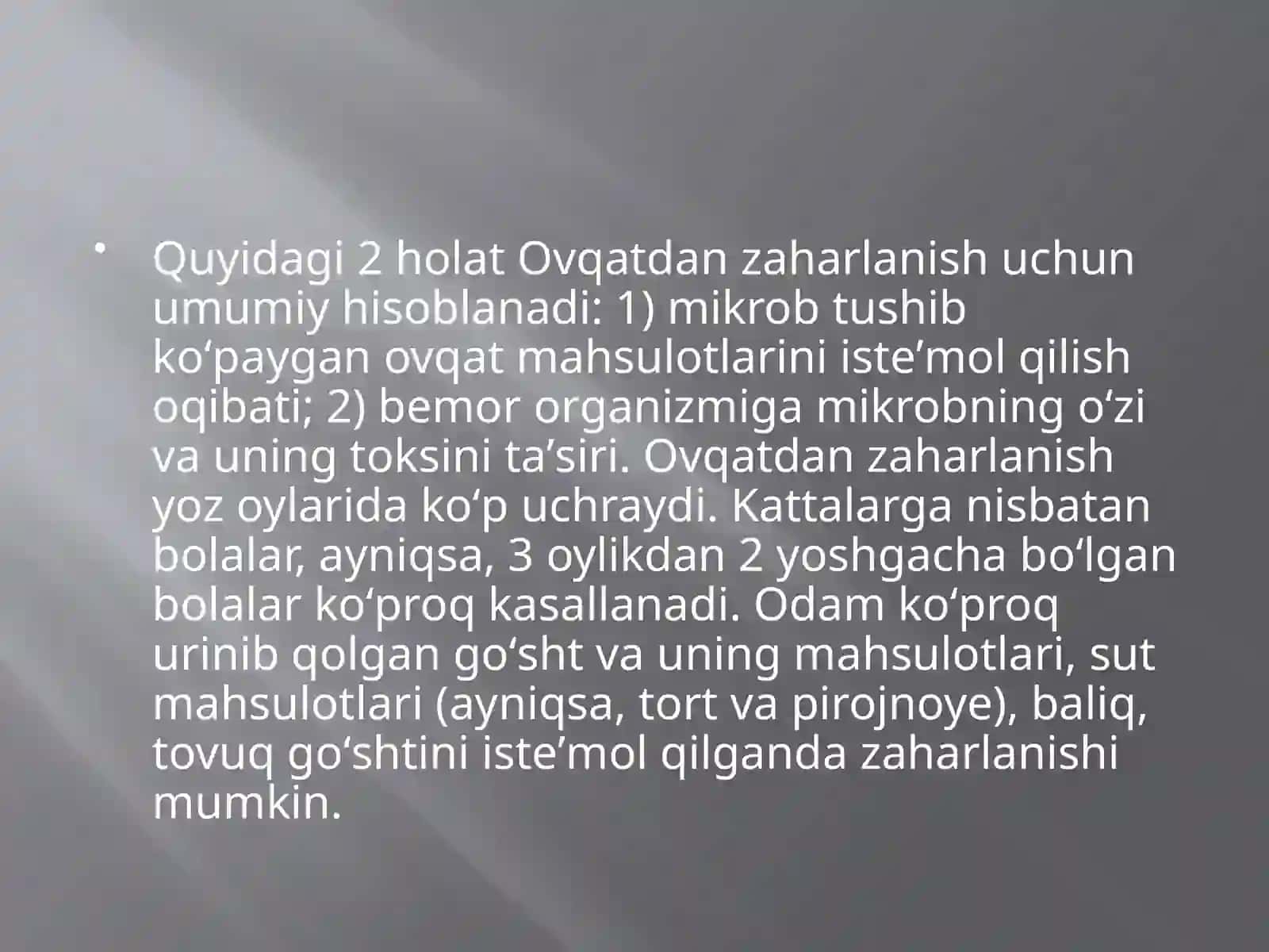 Ovqatdanzaharlanish 2