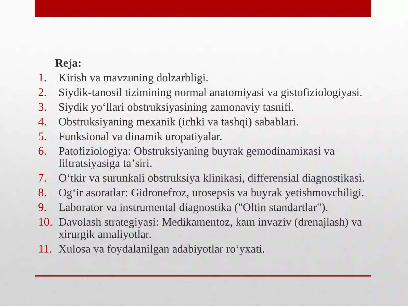 Siydik yo’llari obstruksiyasi 2