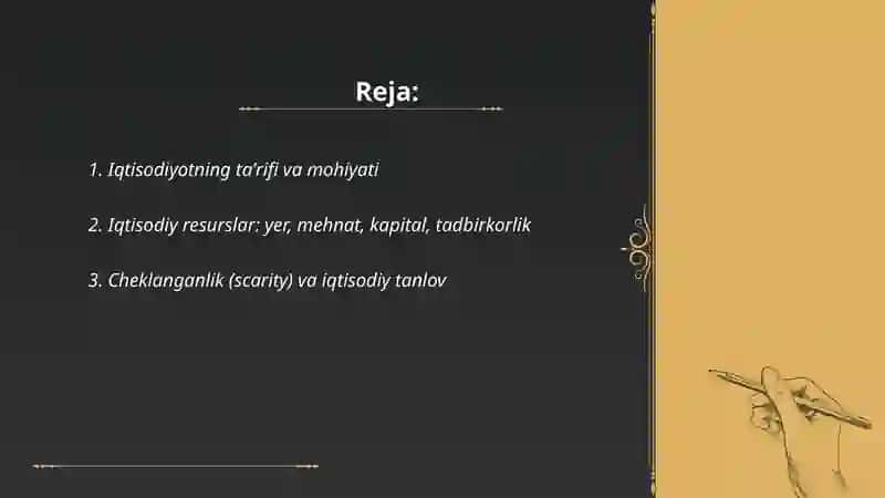 Iqtisodiyot tushunchasi 2
