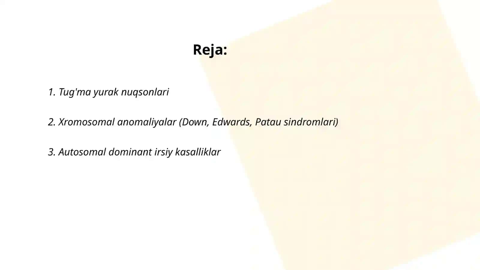 Tug'ma yurak nuqsonlari 2